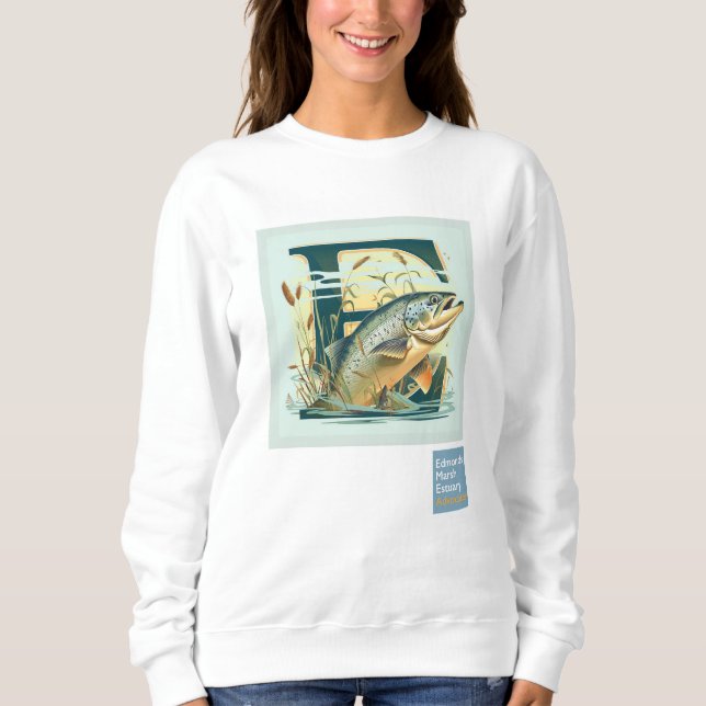 Marshian Women's Salmon Sweatshirt (Front)