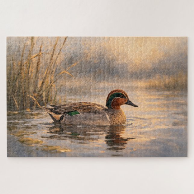 Marshland Duck | Coastal Wildlife Art | Puzzle (Horizontal)