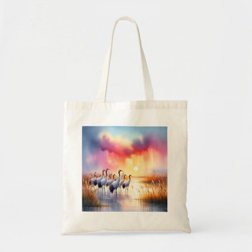 Marshland Elegance _ Watercolor Tote Bag