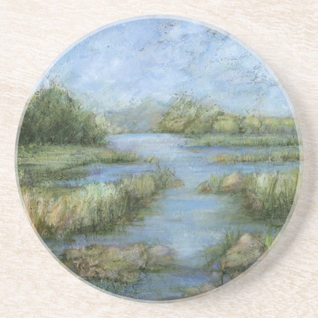 Marshland I Sandstone Coaster (Front)