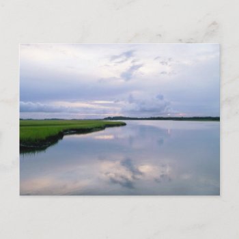 Marshland Sunset Postcard by kathleenlil at Zazzle