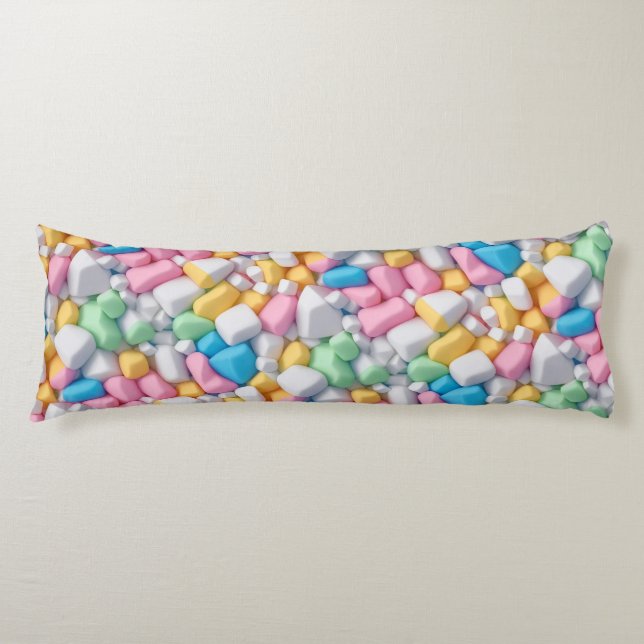 Marshmallow abstract body pillow (Front)