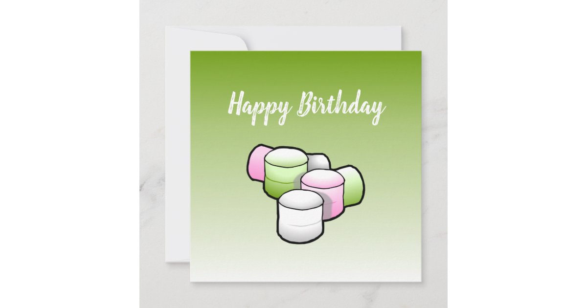 Marshmallow Birthday Card | Zazzle