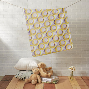 Marshmallow Bunny Wreath Baby Blanket