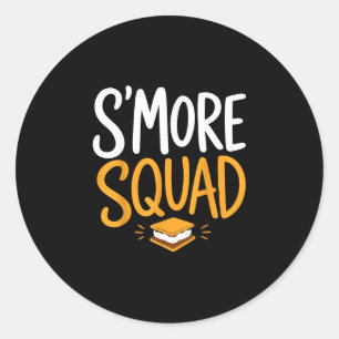 Marshmallow campfire camping s'mores classic round sticker