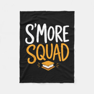 Marshmallow campfire camping s'mores  fleece blanket