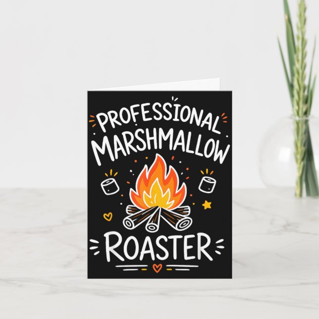 Marshmallow campfire s'mores  card (Front)