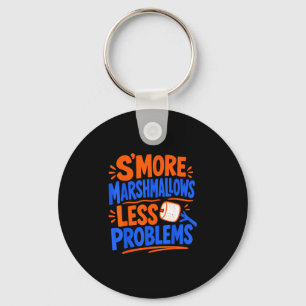 Marshmallow campfire s'mores keychain