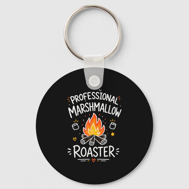 Marshmallow campfire s'mores  keychain (Front)