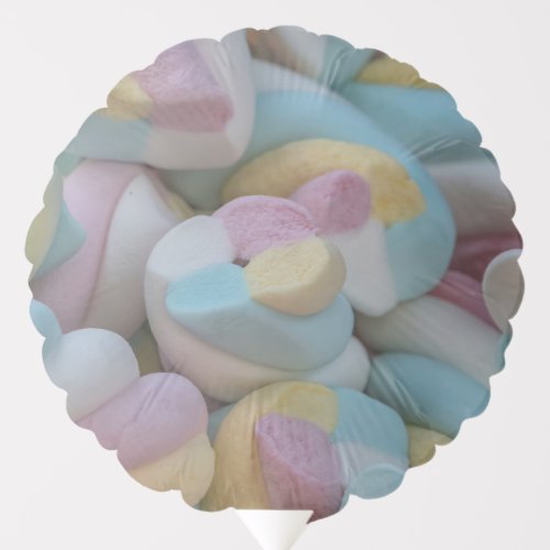 marshmallow candy at party balloon