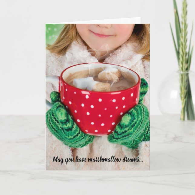 Marshmallow Dreams & Hot Chocolate Christmas Card (Front)