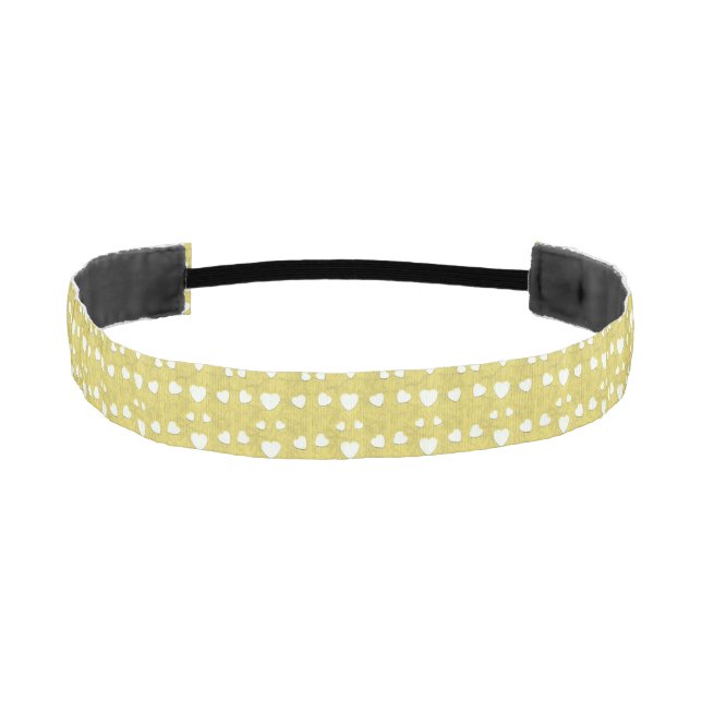 Marshmallow Hearts Athletic Headband (Front)