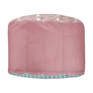 Marshmallow Hearts Valentine Pouf