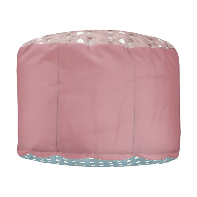 Marshmallow Hearts Valentine Pouf (Front)
