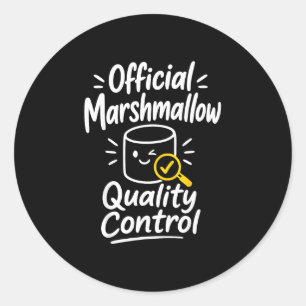Marshmallow humor campfire s'mores classic round sticker
