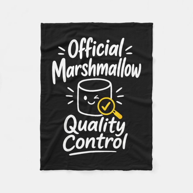 Marshmallow humor campfire s'mores  fleece blanket (Front)