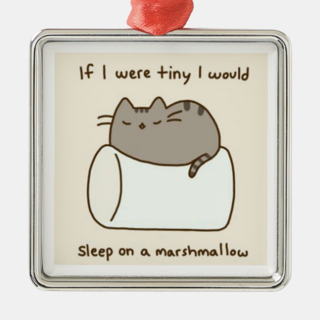 marshmallow metal ornament (Front)