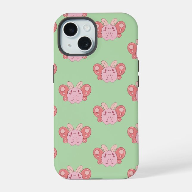 Marshmallow Moth Iphone Case (Back)