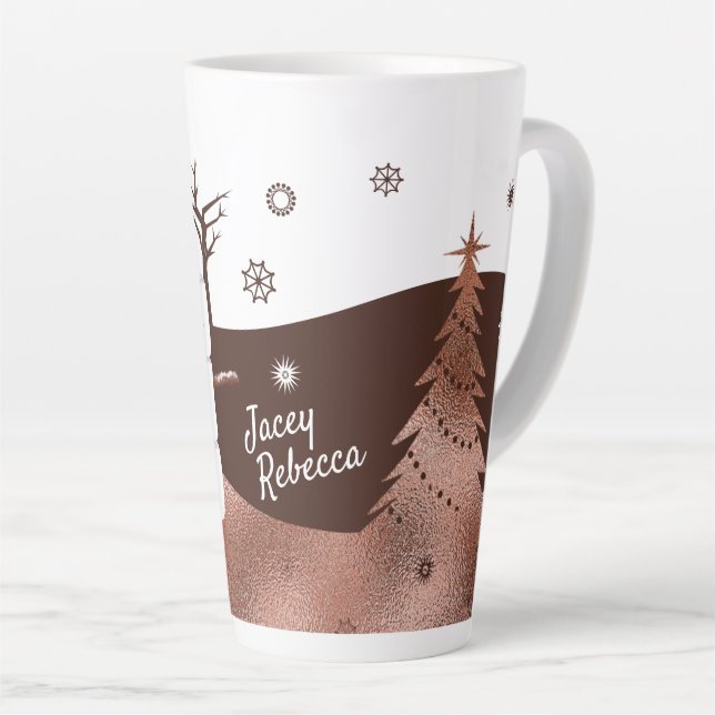 Marshmallow Personalized Christmas Mugs (Right Angle)