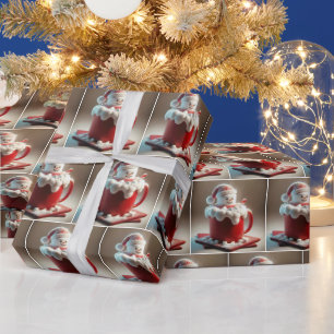 Marshmallow Snowman In Hot Chocolate Wrapping Paper