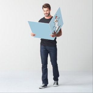 Marshmallow Snowman. Merry Christmas Card