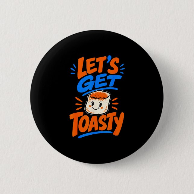 Marshmallow toasted campfire s'mores  button (Front)
