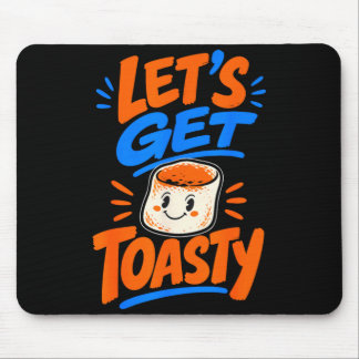 Marshmallow toasted campfire s'mores mouse pad