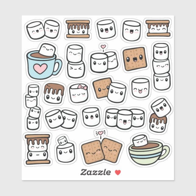 Marshmallow Treats Vinyl Sticker (Sheet)