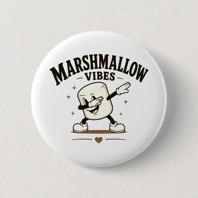 Marshmallow vibes button (Front)