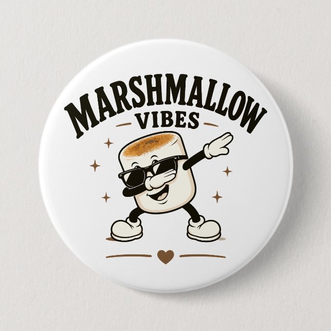 Marshmallow vibes button (Front)