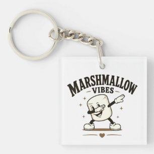 Marshmallow vibes keychain