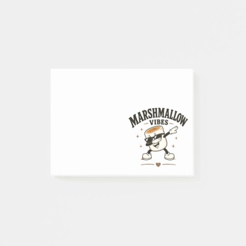 Marshmallow vibes post-it notes