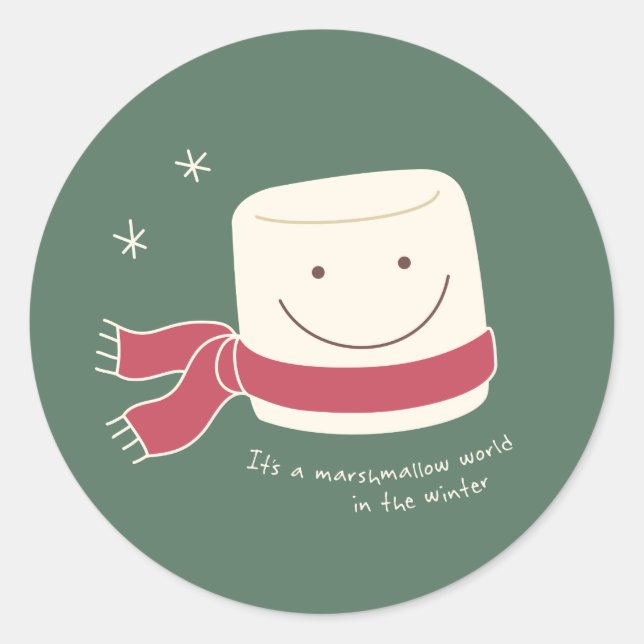 Marshmallow World Christmas Stickers (Front)