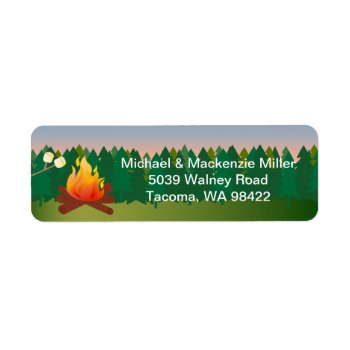 Marshmallows Campfire Label by adams_apple at Zazzle