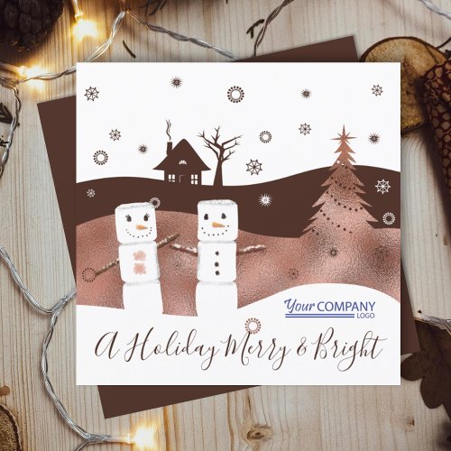 Marshmallows Chocolate Brown Company Christmas Invitation