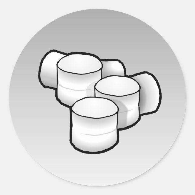 Marshmallows Classic Round Sticker (Front)