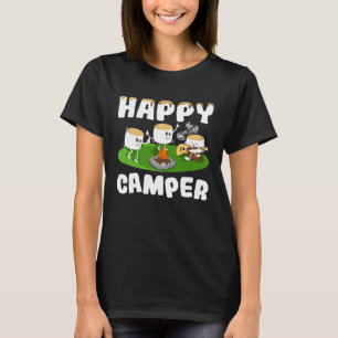 Marshmallows Happy Camper T-shirt RV Life Camping