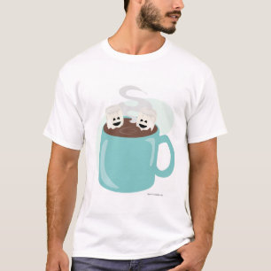 Marshmallows in Cup Cute Fun Hot Tub Food Cartoon T-Shirt