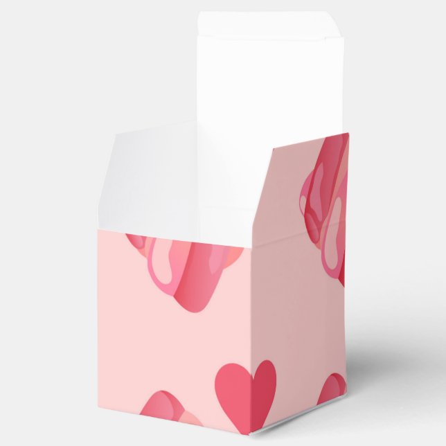 Marshmallows Pink Hearts Candy Valentine's Day Favor Boxes (Opened)