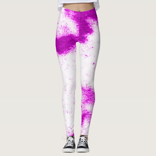 Marshmello Purple Shuffle Remix Dance Leggings (Front)