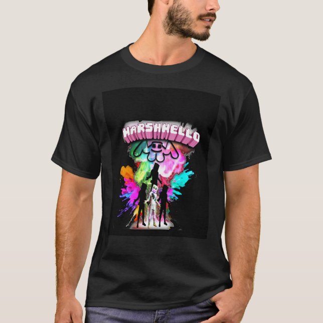 Marshmello Shadow Colors Graphic  T-Shirt (Front)