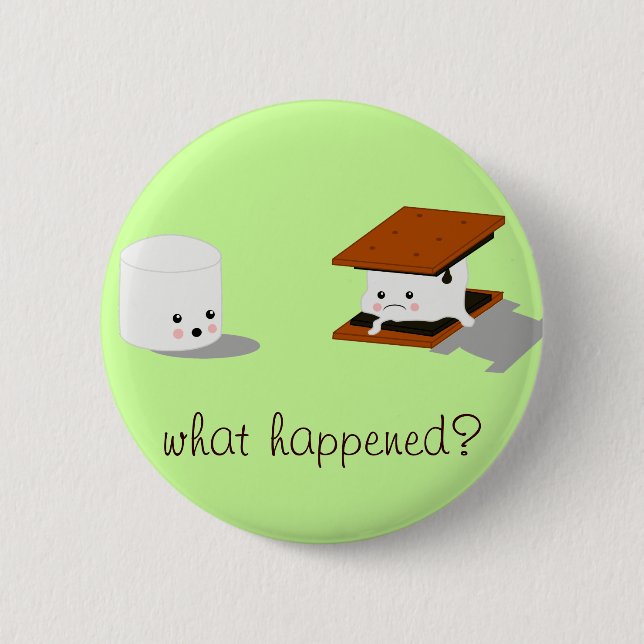 marshmellows pinback button (Front)