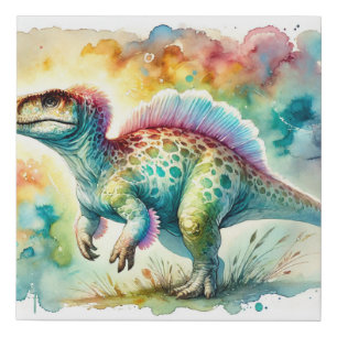 Marshosaurus Dreams 020924AREF124 - Watercolor Faux Canvas Print