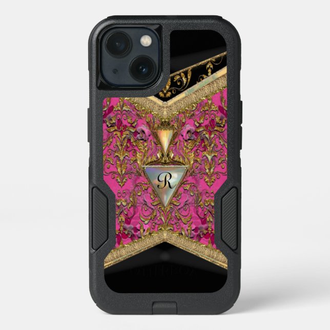 Marshwell Chic Victorian Monogram Otterbox iPhone Case (Back)