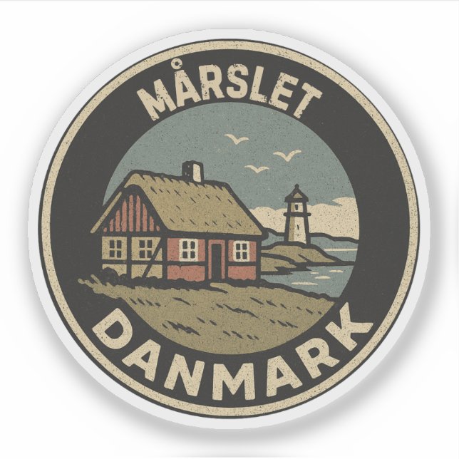 Mårslet, Denmark Danmark  Sticker (Front)