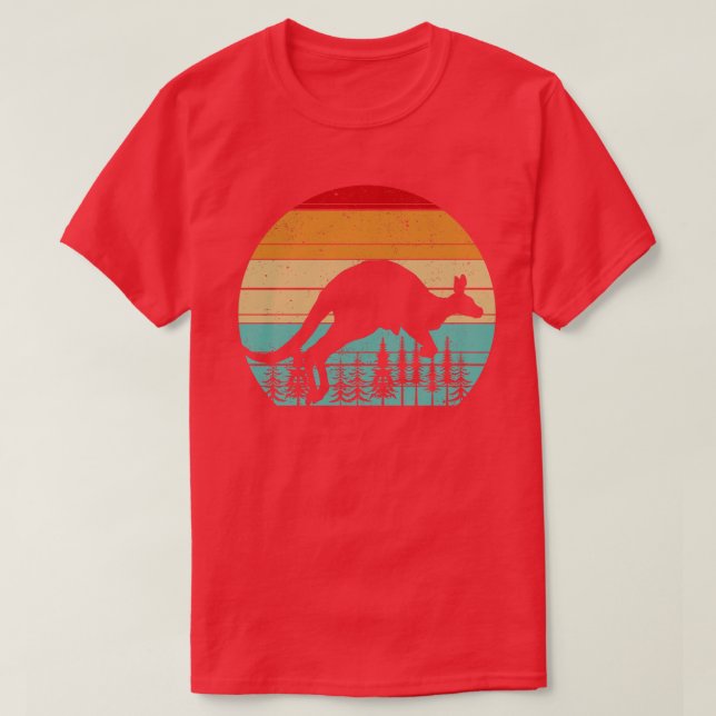 Marsupial Australian Outback Retro Animal Kangaroo T-Shirt (Design Front)