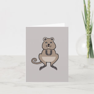 Marsupial- Cute QUOKKA- Endangered animal graphic Card