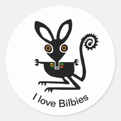 Marsupial _ I love BILBIES _ Wildlife _ Australia Classic Round Sticker