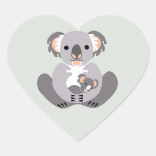 Marsupial - I love KOALAS - Wildlife - Australia Heart Sticker