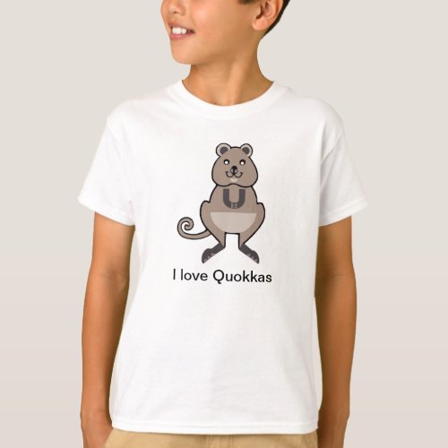 Marsupial _  I love QUOKKAS  _ Nature _Boys  T_Shirt